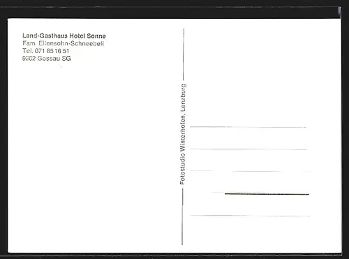 AK Gossau /SG, Land-Gasthaus Hotel Sonne, Citroen