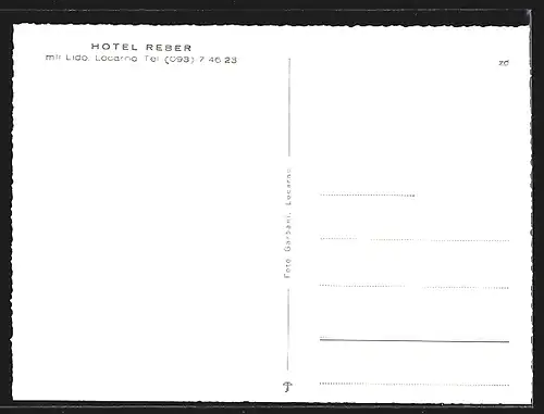AK Locarno, Hotel Reber