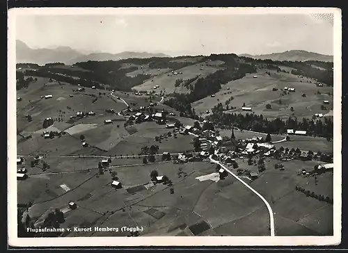 AK Hemberg (Toggb.), Fliegeraufnahme vom Dorf