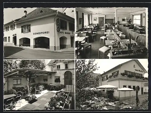 AK Zurzach, Cafe Conditorei Binder am Münsterplatz