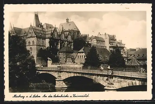 AK Marburg a. d. Lahn, An der Lahnbrücke und Universität