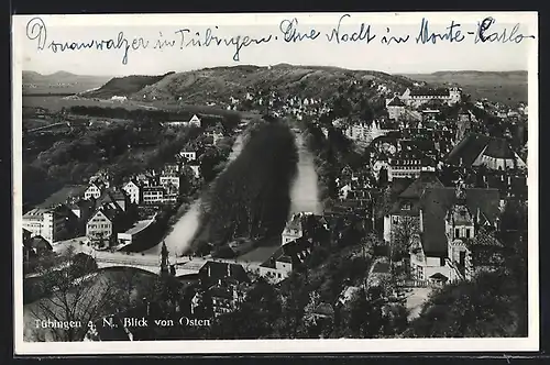 AK Tübingen, Ortsansicht von Osten aus gesehen