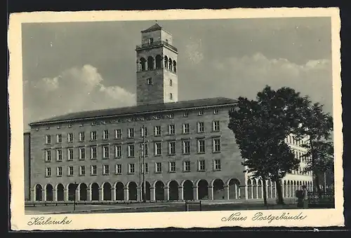 AK Karlsruhe, Neues Postgebäude