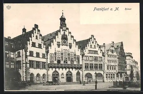 AK Alt-Frankfurt, Römer mit Brunnen