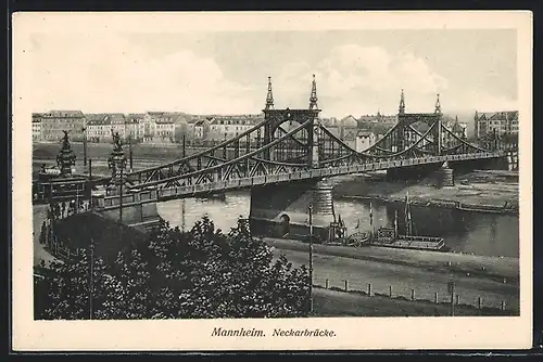 AK Mannheim, An der Neckarbrücke