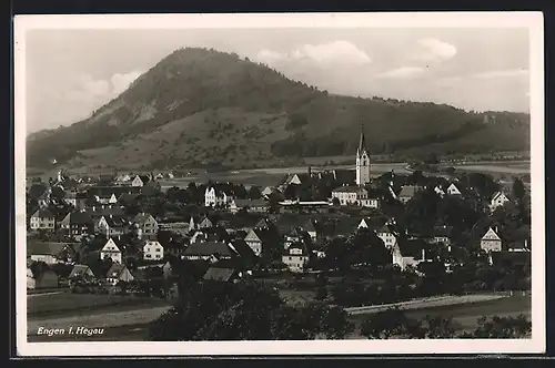 AK Engen i. Hegau, Teilansicht mit Kirche