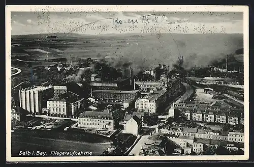 AK Selb i. Bay., Gesamtansicht, Fliegeraufnahme