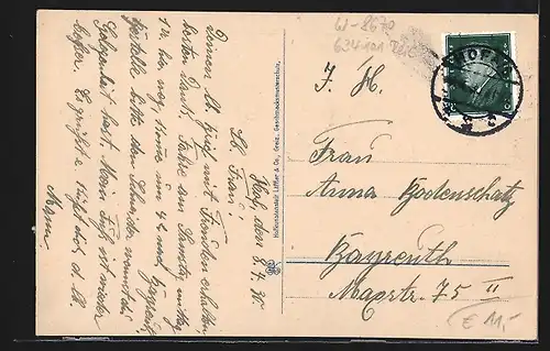 AK Hof i. B., Neues Postamt