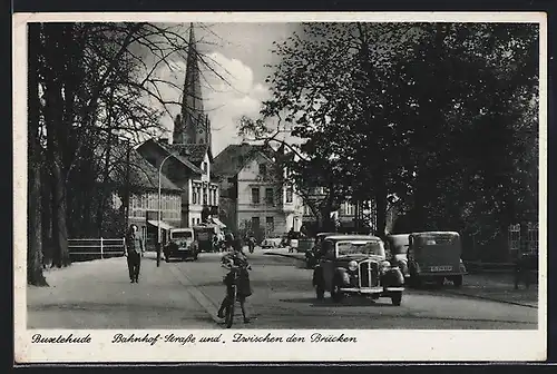 AK Buxtehude, Bahnhof-Strasse und Zwischen den Brücken