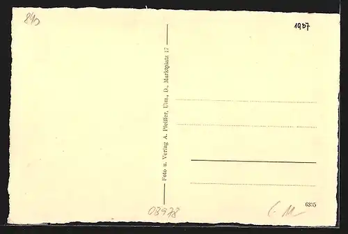 AK Ulm, Schwörhaus mit gutbesuchtem Markt