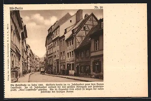 AK Berlin, Petristrasse im Jahre 1888, Alt-Berlin Nr. 20