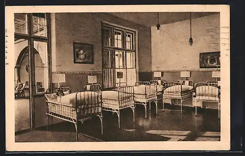 AK München, Orthopädische Klinik, Harlachingerstr. 12, Kindersaal mit Veranda