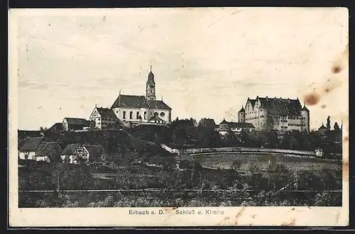 AK Erbach a. D., Schloss und Kirche