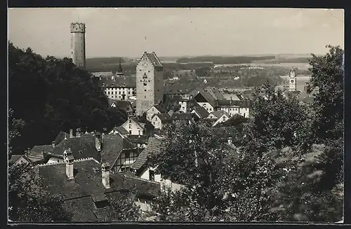 AK Ravensburg, Gesamtansicht mit Kirche und altem Turm