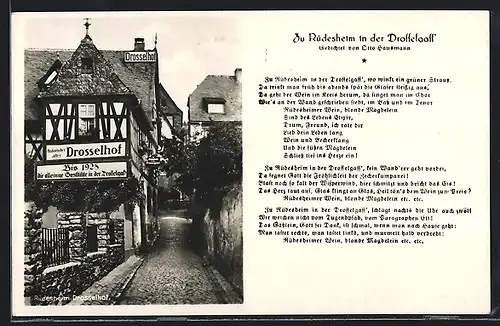 AK Rüdesheim, Gasthaus Drosselhof in der Drosselgasse