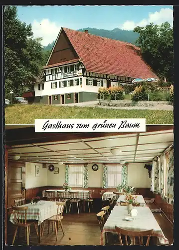 AK Seebach-Grimmerswald, Gasthaus zum grünen Baum, die Gaststube