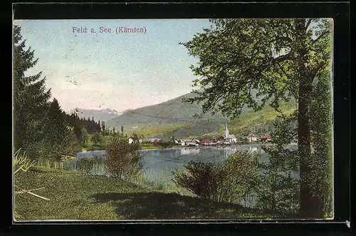 AK Feld a. See., Totale mit Seeblick