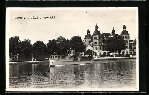 AK Velden am See, Schloss, Fähre Hülgerth