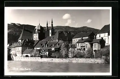 AK Leoben, Uferpartie bei der Kirche