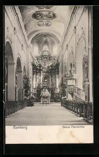 AK Bamberg, Obere Pfarrkirche, Innenansicht