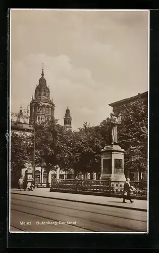 AK Mainz, Gutenberg-Denkmal