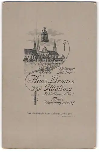 Fotografie Hans Strauss, Altötting, rückseitige Ansicht Altötting, Kirche, vorderseitige Ansicht Portrait