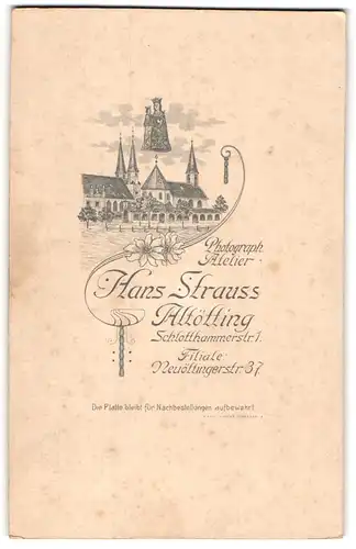 Fotografie Hans Strauss, Altötting, rückseitige Ansicht Altötting, Kirche, vorderseitige Ansicht Portrait