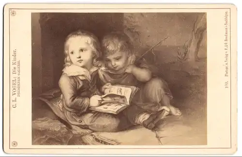Fotografie F. & O. Brockmann`s Nachf., Die Kinder nach Gemälde von C. L. Vogel