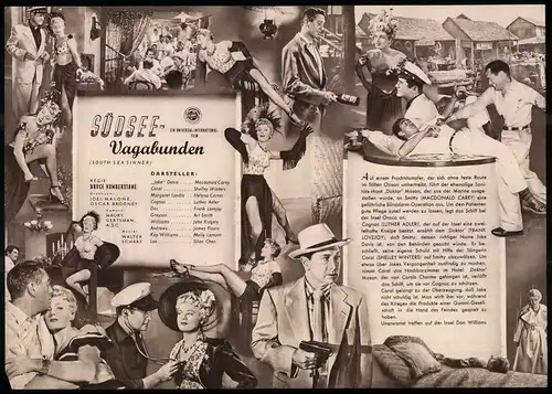 Filmprogramm IFB Nr. 953, Südsee-Vagabunden, Macdonald Carey, Shelley Winters, Regie Bruve Humberstone