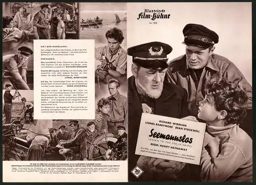 Filmprogramm IFB Nr. 858, Seemannslos, Richard Widmark, Lionel Barrymore, Dean Stockwell, Regie Henry Hathaway