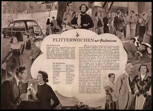 Filmprogramm IFB Nr. 810, Flitterwochen mit Hindernissen, Rosalind Russell, Robert Cummings, Regie Norman Foster