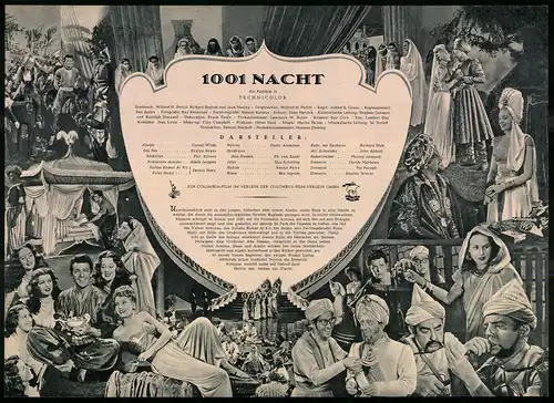 Filmprogramm IFB Nr. 761, 1001 Nacht. Cornel Wilde, Evelyn Keyes, Regie Alfred E. Grenn