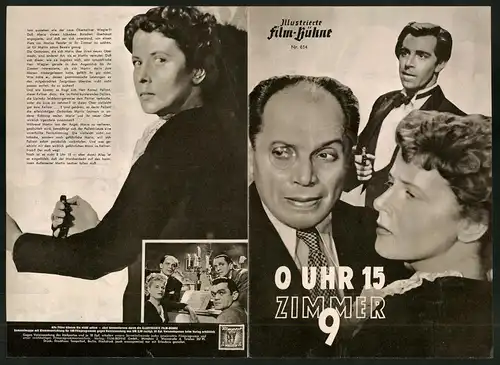 Filmprogramm IFB Nr. 614, 0 Uhr 15 Zimmer 9, Cornell Borchers, Raimund Schelcher, Regie Arthur Maria Rabenalt