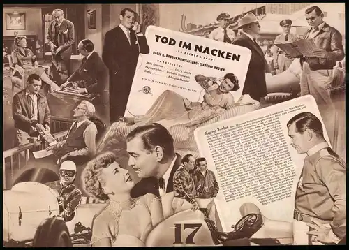 Filmprogramm IFB Nr. 1424, Tod im Nacken, Clark Gable, Barbara Stanwyck, Adolphe Menjou, Regie Clarence Brown