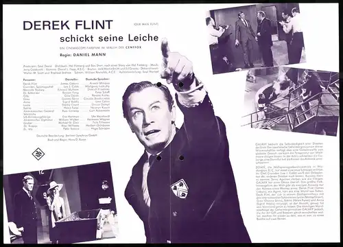 Filmprogramm IFB Nr. 7282, Derek Flint schickt seine Leiche, James Coburn, Lee J. Cobb, Regie Danile Mann