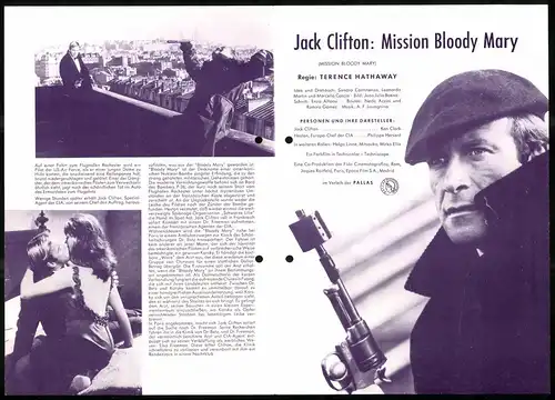 Filmprogramm IFB Nr. 7242, Jack Clifton: Mission Bloody Mary, Ken Clark, Philippe Hersent, Regie Terence Hathaway
