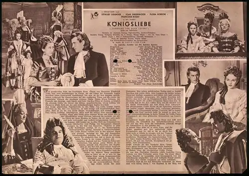 Filmprogramm IFB Nr. 399, Königsliebe, Stewart Granger, Joan Greenwood, Flora Robson