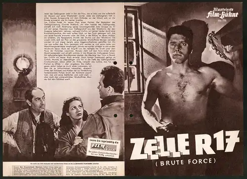 Filmprogramm IFB Nr. 770, Zelle R17, Burt Lancaster, Hume Cronyn, Charles Bickford, Regie Jules Dassin