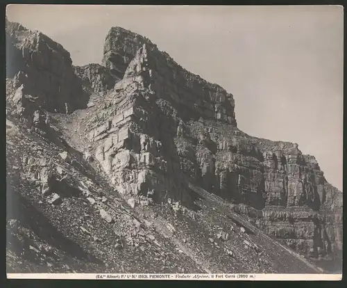 Fotografie Alinari, Ansicht Piemonte, Vedute Alpine, Il Fort Carra