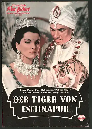 Filmprogramm IFB Nr. 4650, Der Tiger von Eschnapur, Debra Paget, Claus Holm, Paul Hubschmid, Regie Fritz Lang