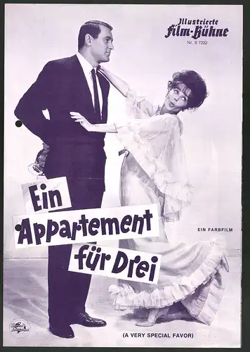 Filmprogramm IFB Nr. S 7202, Ein Appartement für Drei, Rock Hudson, Leslie Caron, Regie Michael Gordon