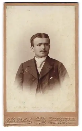 Fotografie Otto Liebert, Holzminden, Portrait charmanter junger Mann mit Krawatte im Jackett