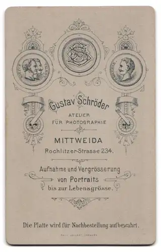 Fotografie Gustav Schröder, Mittweida, Portrait Herr in Anzug