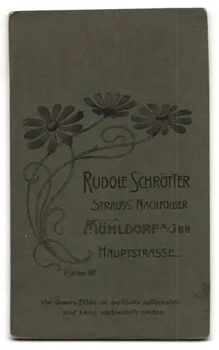 Fotografie Rudolf Schrötter, Mühldorf am Inn, Portrait bezaubernde junge Frau mit Brosche am Blusenkragen