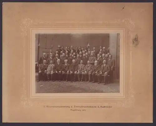 Fotografie Fotograf unbekannt, Ansicht Magdeburg, 11. Generalversammlung d. Zentralkrankenkasse der Buchbinder 1905