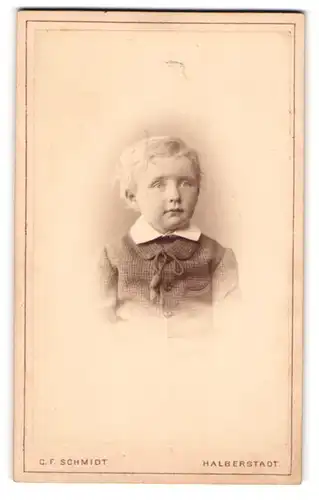 Fotografie C. F. Schmidt, Halberstadt, Portrait blondes Kleinkind