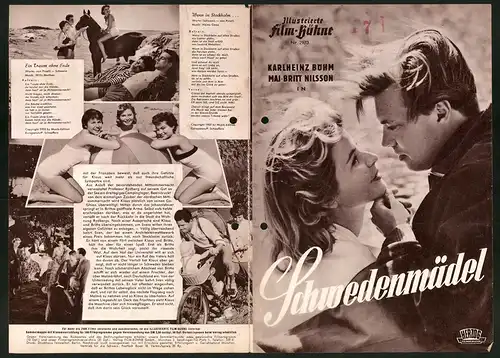 Filmprogramm IFB Nr. 2973, Schwedenmädel, Karlheinz Böhm, Maj-Britt Nillson, Regie Thomas Engel