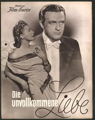 Filmprogramm IFK Nr. 3116, Die unvolkommene Liebe, Willy Fritsch, Ida Wüst, Regie Erich Waschneck