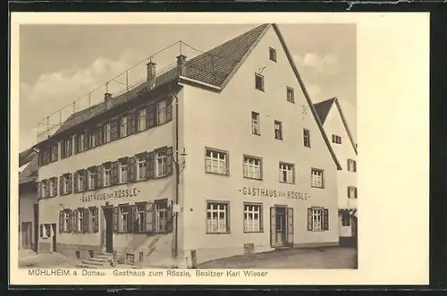 AK Mühlheim / Donau, Gasthaus Zum Rössle von Karl Wieser