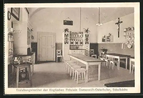 AK Osterhofen, Erziehungsinstitut der Englischen Fräulein Damenstift, Schulküche